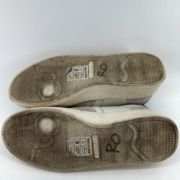 Soludos The Roma Retro Sneakers Leather Tennis Lace Up Colorblock Kelly Green 10 - Picture 7 of 7